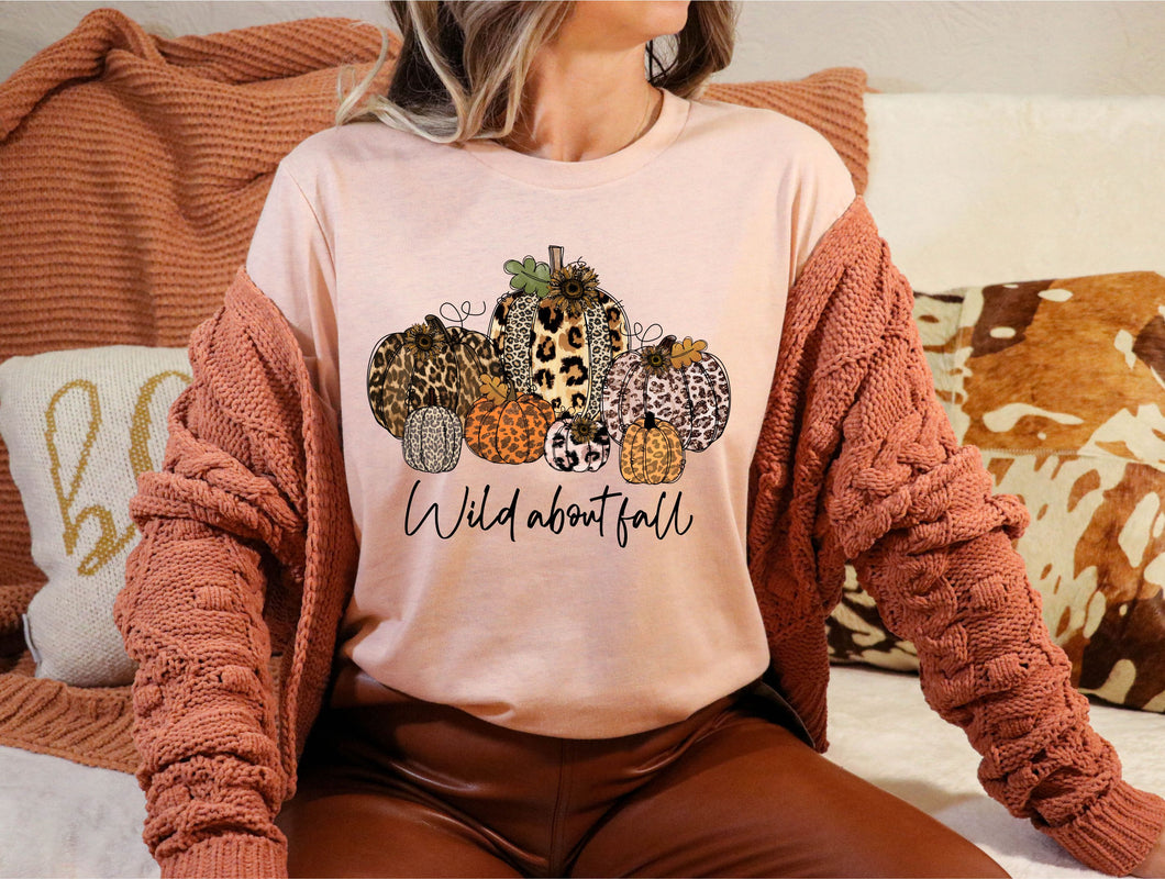 DTF0330 Wild About Fall Leopard Pumpkins