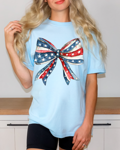 DTF0443 Vintage Patriotic Bow