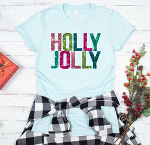 DTF0386 Holly Jolly Sequin