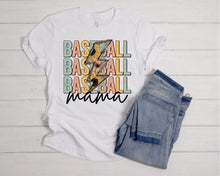 Load image into Gallery viewer, DTF0406  Baseball Mama Floral Lightening Bolt