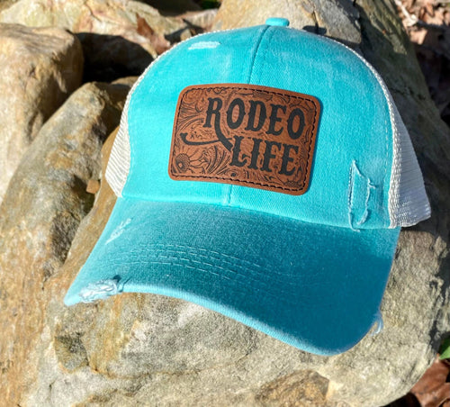 LHP0087 Rodeo Life Leatherette Engraved Hat Patch