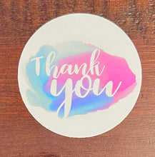 Load image into Gallery viewer, Thank You Watercolor (100) 2x2 stickers