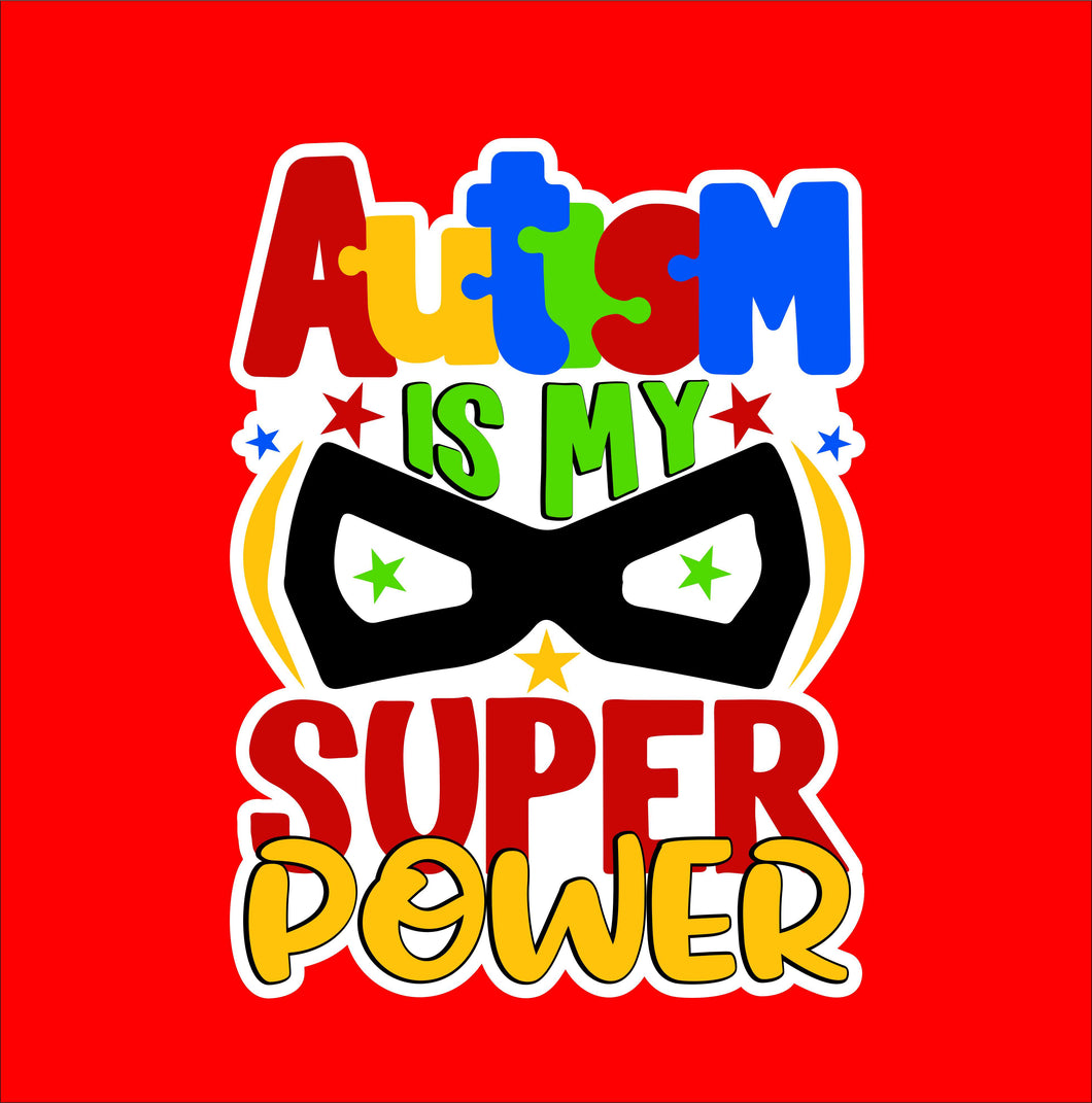 STICKER0009 Autism Super Power