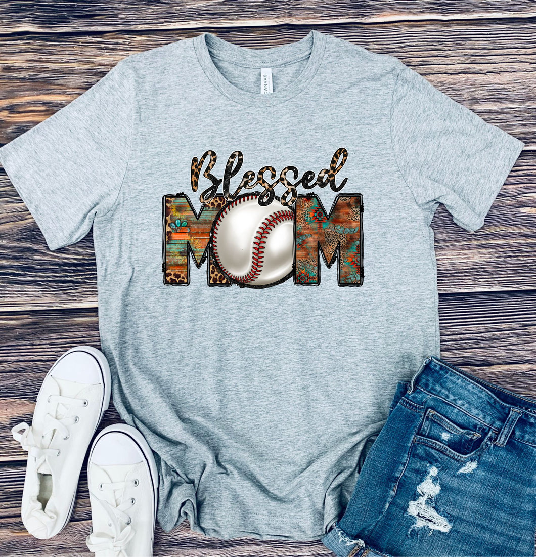 DTF0110- Blessed Baseball Mom Western