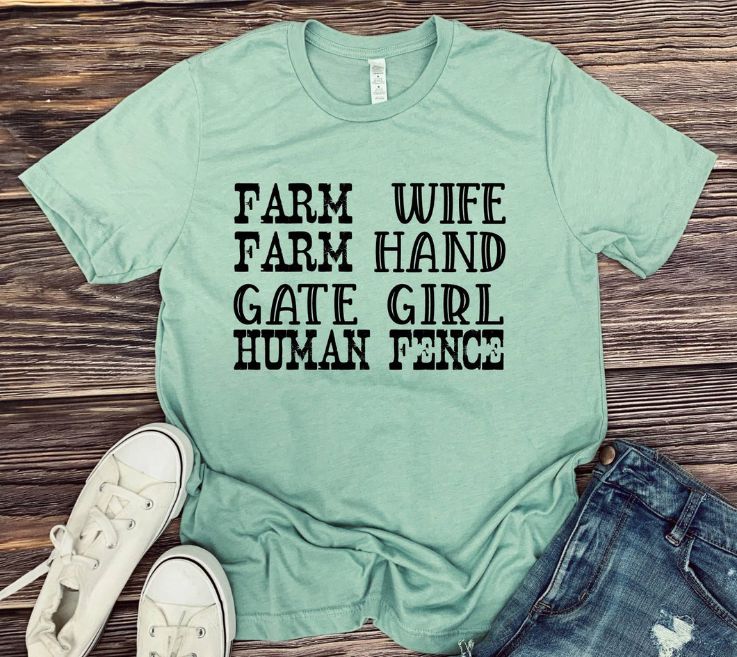 831 Farm Wife Farm Hand Gate Girl