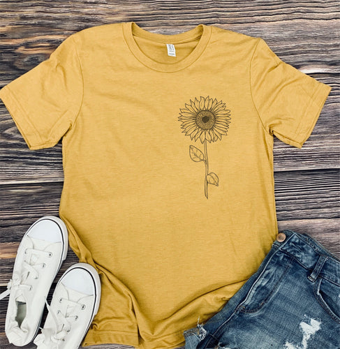 690C - Sunflower Oversized Pocket