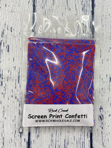 Screen Print Confetti- Red and Blue