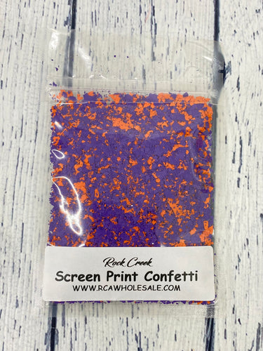 Screen Print Confetti- Hocus Pocus Purple and Orange