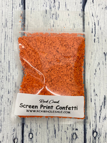 Screen Print Confetti- Orange