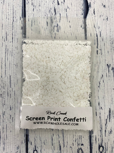 Screen Print Confetti- WHITE