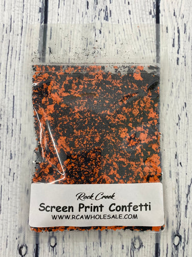 Screen Print Confetti- Spooky (orange and black)