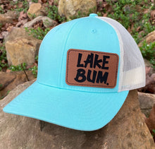 Load image into Gallery viewer, LHP0015 Lake Bum Leather Engraved Hat Patch 3&quot;x2&quot;