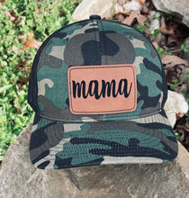 Load image into Gallery viewer, LHP0021 Mama Rectangle Leather Engraved Hat Patch 3x2