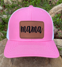 Load image into Gallery viewer, LHP0021 Mama Rectangle Leather Engraved Hat Patch 3x2