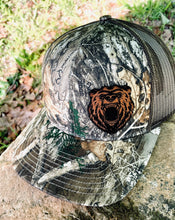 Load image into Gallery viewer, LHP0037 Bear Cut Out Leather Engraved Hat Patch- 2x2.25