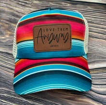 Load image into Gallery viewer, LHP0052 Love Them Anyway  Leather Engraved Hat Patch- 3x2