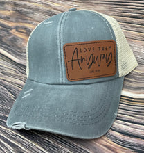 Load image into Gallery viewer, LHP0052 Love Them Anyway  Leather Engraved Hat Patch- 3x2