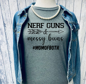 540 #momofboth Nerf guns messy buns