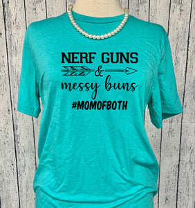 540 #momofboth Nerf guns messy buns