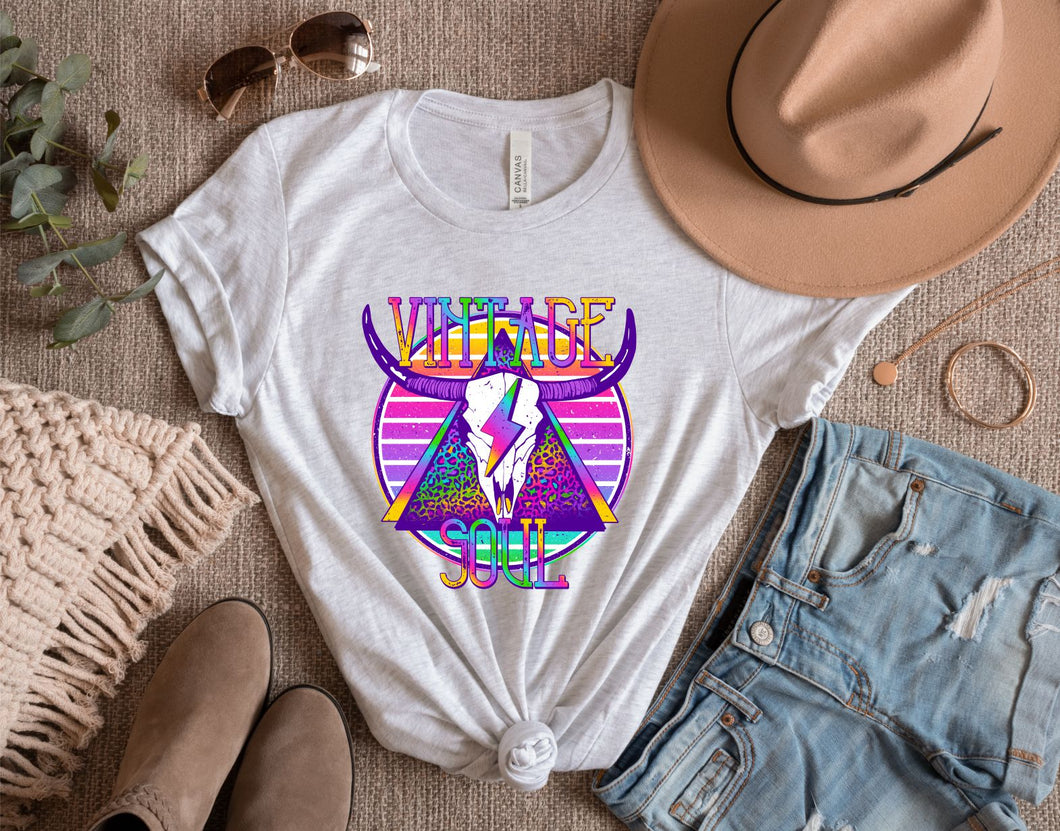 DTF0141- Vintage Soul Bull Head NEON