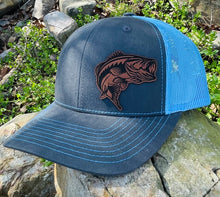 Load image into Gallery viewer, LHP0028 Bass Cut Out Leather Engraved Hat Patch 2.4x2.4
