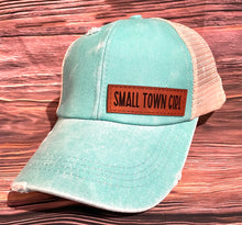 Load image into Gallery viewer, LHP0060 Small Town Girl 3x1 Leather Engraved Hat Patch