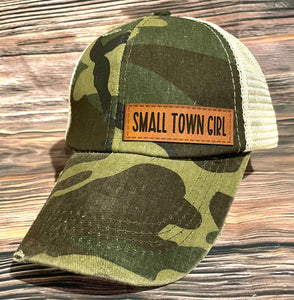 LHP0060 Small Town Girl 3x1 Leather Engraved Hat Patch